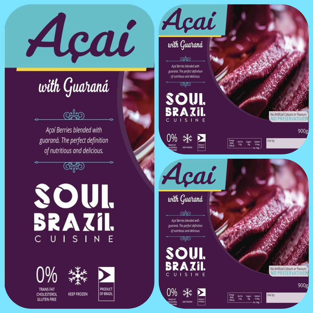 3 X Açai with Guarana 900g — Soul Brazil Cuisine